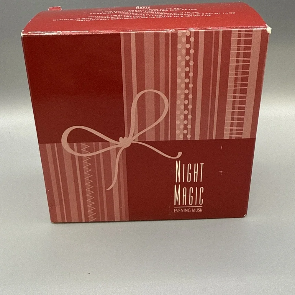 Vintage Avon Night Magic Evening Musk Gift Set Cologne Powder & Skin Softner